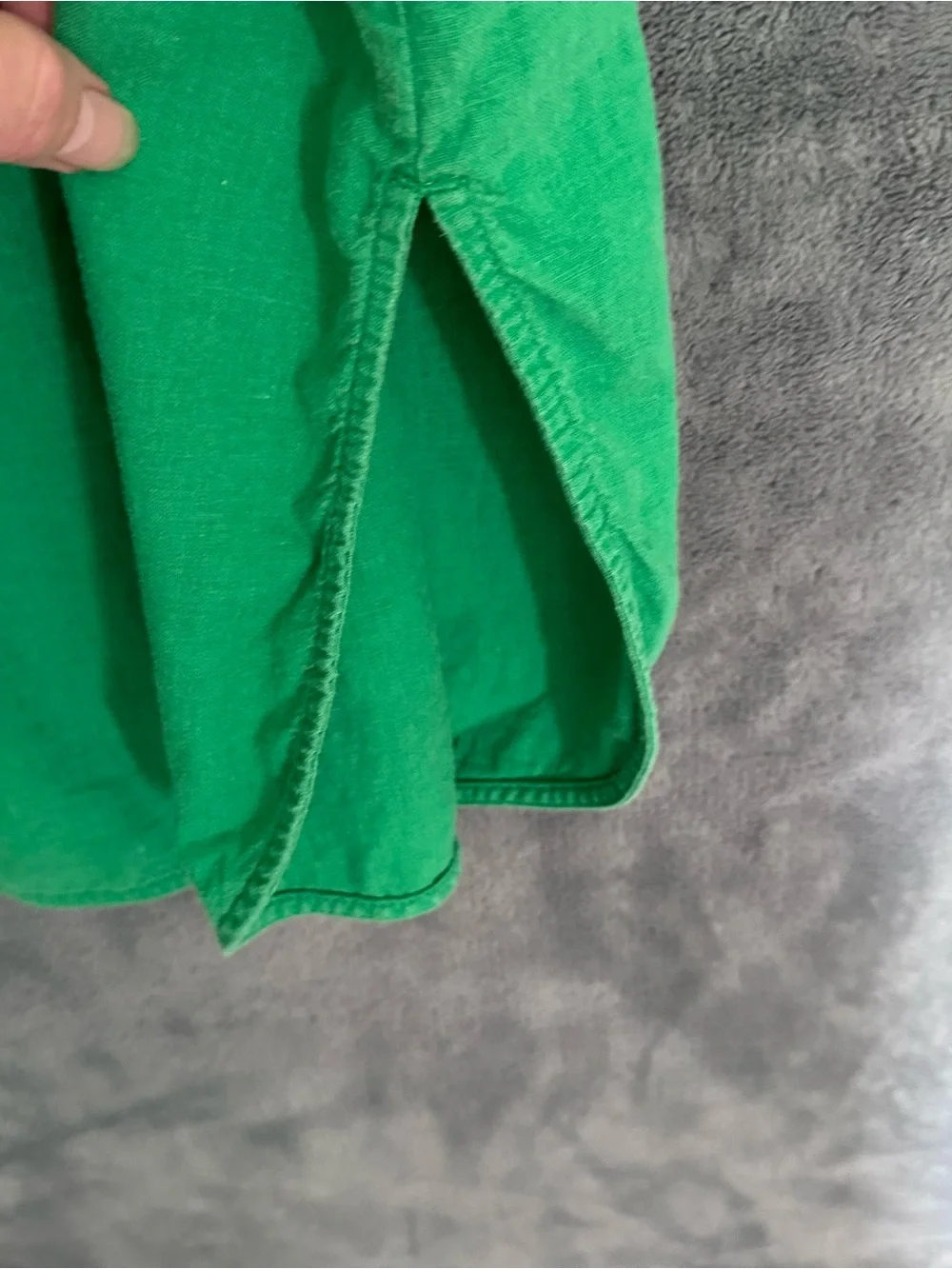 Old Navy Boyfriend Reach for Clover Green Linen Blend Button-Up Shirt 2X